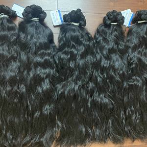 Super doble dibujado calidad natural ondulado trama Vietnam cabello humano crudo vietnamita cabello ondulado paquete - Product Image 4