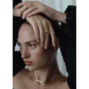 Trendy Stainless Steel Pav Ribbed Dome <b>Ring</b> <b>Gold</b> Plating Engagement Christian Style Moissanite Inlay for Christian Occasions - Product Image 2
