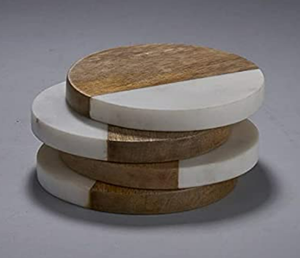 ชุดถาดรองแก้วอัญมณีอีพ็อกซี่ทรงสี่เหลี่ยม2025แกะสลักเป็นมิตรกับสิ่งแวดล้อมของขวัญแต่งงานที่กำหนดเอง - Product Image 6