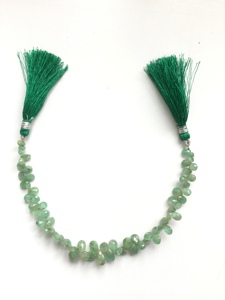 Cuentas de Esmeralda Natural Facetadas en Forma de Gota para la Elaboración de Joyería Fina, Collar de Piedras Preciosas - Product Image 2