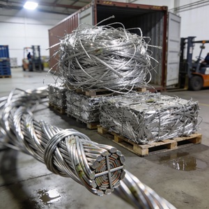 Chatarra de Alambre de Aluminio 6063 Brillante y Limpia, Piezas de Alambre de Grado de Fábrica en Pacas Comprimidas para Operaciones de Fundición - Product Image 6