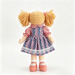 customized Vintage Pigtail Cloth Rag <b>Doll</b>, Soft Fabric Girl Plush <b>Doll</b>, Retro Cottagecore Textile <b>Doll</b> - Product Image 2