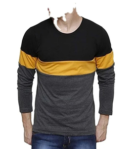 Fabricación 2025, camisetas de manga larga con cuello redondo para hombre, 100% algodón tejido de punto Boxy Fit con detalle de diamantes de imitación - Product Image 4