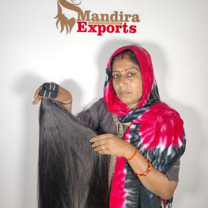 เครื่องต่อผมมนุษย์คลื่นธรรมชาติแบบไม่ผ่านกระบวนการ100% ชาวอินเดียสองชั้น - Product Image 5