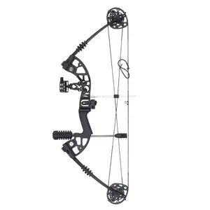 SPG Composto Arco e flecha de metal para caça, conjunto estabilizador de freio de visão e freio de carbono misturado, equipamento esportivo ao ar livre, conjunto de arco e flecha de caça com arco e flecha de carbono
