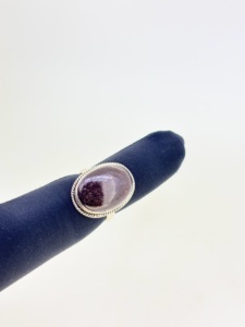 Bague classique en pierre précieuse d'os de dinosaure, argent sterling 925, cabochon de forme octogonale, toutes tailles disponibles, fabrication artisanale, vente en gros - Product Image 4