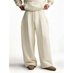 Pantalones Deportivos Holgados con Pliegues de Diseño Y33 para Hombre, 520GSM, Talla Grande, Inspiración Artic Wolf - Product Image 1