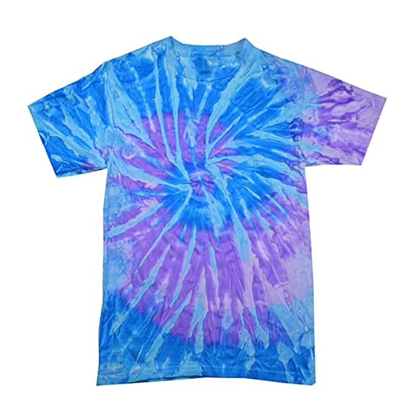 Custom Design Garment Dye T-Shirt for Adults 100% Cotton Multi color Rainbow
