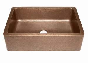 Fregadero de cobre Rectangular con acabado antiguo Nuevo diseño martillado Bajo lavabo de metal con nuevo aspecto - Product Image 3