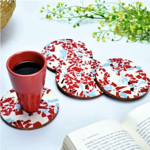 Sous-verres en bois décoratifs modernes de couleur personnalisée avec logo personnalisé pour la maison, le restaurant, l'hôtel - Product Image 1