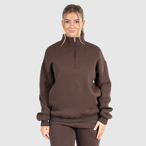 Vente en gros professionnelle : Nouveau sweat à capuche pour femme, taille adulte, à séchage rapide, avec demi-fermeture éclair, confortable et respirant - Product Image 1