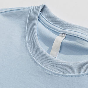 T-shirt uni surdimensionné de haute qualité, impression, broderie personnalisée vierge 100% coton pour hommes - Product Image 5