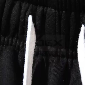 Shorts Bermuda en coton noir pour homme, taille élastique, couleur unie, cordon de serrage, vêtements d'été décontractés - Product Image 5