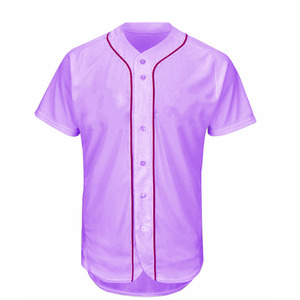 100% Polyester Printed Sublimated 2 Button Custom Made Wholesale Baseball Softball Jersey for Teams and Clubs - Product Image 6