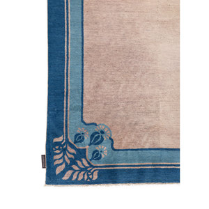 Alfombras de Lana Anudadas a Mano de Gran Tamaño Aalam, Beige Marrón Paem-415, Diseño Floral para el Hogar, Rectangulares de 9x12, para Pasillo o Entrada - Product Image 4
