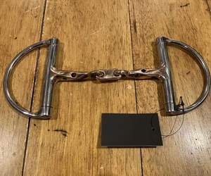 Broca de anillo Dee de 4 "de acero inoxidable de alta calidad, alambre trenzado de cobre, Boca de rodillo de cereza para productos de caballos ecuestres - Product Image 4