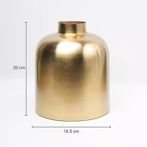 Vase à fleurs en métal de fer fini or de haute qualité pour la maison salon bureau table décorative occasions de mariage décor Impex - Product Image 3