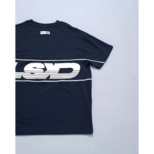 T-shirt Oversize Lourd InLine - Bleu Marine & Blanc - Haut de Loisirs en Coton Premium - Product Image 5