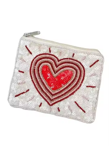 Handmade Beaded Coin Purse Square Shape High Quality <b>Cute</b> Boho Style Summer Canvas Zipper <b>Wallets</b> Pouches Clutches Valentine's - Product Image 5