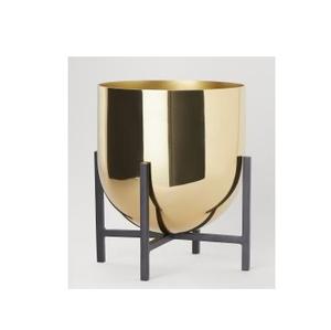 Fabricante y proveedor de macetas de flores de metal chapado en latón para decoración de hoteles de lujo a un precio asequible - Product Image 5