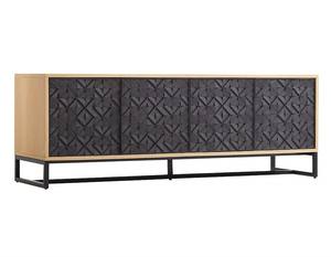 Elegante Mueble para TV de Madera Tallada, Estilo Rústico, Hecho a Mano, Duradero, para Sala de Estar, Dormitorio, Pasillo, Entrada, Lavandería - Product Image 1