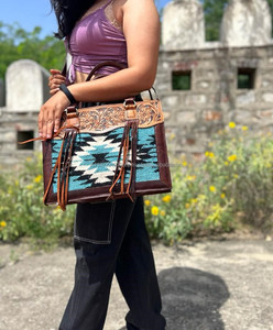 กระเป๋าสะพายไหล่สำหรับผู้หญิงหนังวัวแท้, กระเป๋าสะพายข้างความจุขนาดใหญ่ - Product Image 3