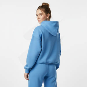 Sweat-shirt à capuche ample pour femme, coupe oversize, épaules tombantes, design personnalisé, fabricant OEM, vente en gros pour le streetwear - Product Image 5