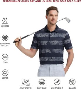 Polos informales de alta calidad OEM a precio de fábrica para hombre, Polo bordado transpirable de secado rápido a granel para Polo personalizado - Product Image 5