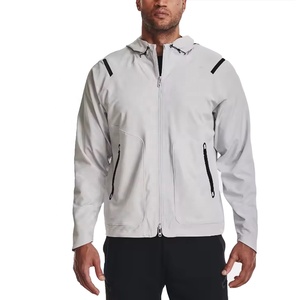 Chaqueta Cortavientos de Secado Rápido con Cuello Alto, Logotipo Frontal, Talla Grande, Etiqueta Personalizada, Ropa Deportiva, Traje Deportivo de Nailon - Product Image 3