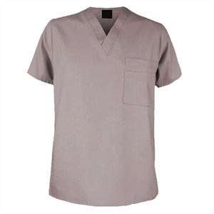 Men's Professional <b>Scrub</b> <b>Tops</b> V-Neck Breathable Cotton Polyester Spandex Needle Detection Customizable Hospital Workwear Stylish - Product Image 6