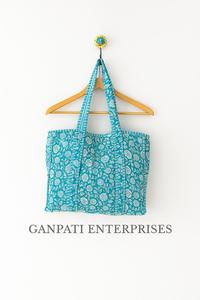 Bolso Acolchado de Algodón Hecho a Mano, Bolso de Hombro con Estampado Vintage para Mujer, Tejido Duradero 300 GSM, Ligero, Lavable y Elegante - Product Image 2