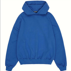 Sweat à capuche en coton de luxe pour hommes 450g 100% hiver polaire motif solide imprimé personnalisé Couples teint uni - Product Image 6