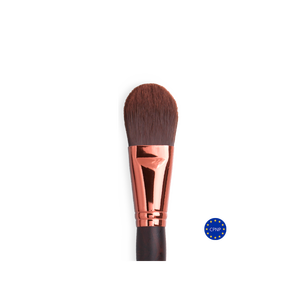 แปรงแต่งหน้าสังเคราะห์แบล็ควูด 7 พร้อมด้ามไม้และปลอกทองแดง - Product Image 1