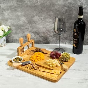 Juego de tablas de queso y cuchillos pequeños de madera de primera calidad, juego de platos y bandejas de queso para el hogar a bajo precio - Product Image 2