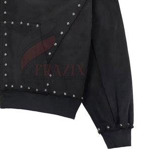 Color sólido superventas hombres cremallera strass sudaderas con capucha algodón mezclado pulóver de calidad superior mejor precio cremallera strass sudaderas con capucha - Product Image 5