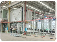 Ligne de production de peinture en poudre d'acier automatique personnalisée avec système de prétraitement, cabines de pulvérisation et four de cuisson