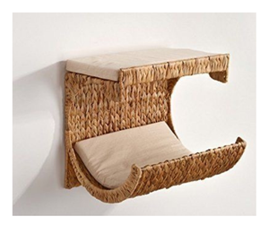 Lit pour animaux de compagnie en jacinthe d'eau en gros: panier fait main durable avec coussin en peluche, lit pour animaux de compagnie en jacinthe d'eau pour distribution à vendre - Product Image 1