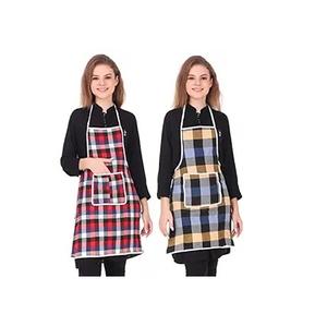 Customizable Eco-Friendly Cotton Classic Women's <b>Apron</b> with Washable Fabric Personalized Sizes for Cafe Restaurant Personal Use - Product Image 1