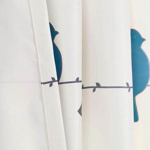 Rideau de fenêtre en tulle à œillets, motif plume, service de personnalisation OEM, ignifuge, occultant à 100%, pour puits de lumière - Product Image 4