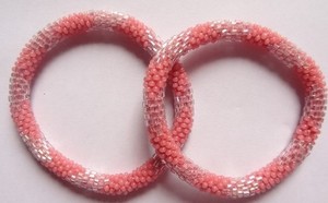 Red & Pink <b>Beads</b> Roll Bracelets - Product Image 5