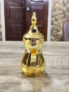 Venta al por mayor árabe Dallah cafetera de acero inoxidable tetera con chapado en oro para los amantes del café para servir la decoración del hogar con estilo - Product Image 4