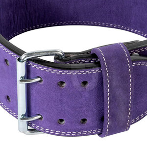 Cinturón de levantamiento de pesas de cuero de vaca ajustable de alta calidad Protección de seguridad de fitness personalizable con hebilla ligera - Product Image 6