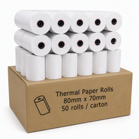 Rouleaux de papier thermique pour caisse enregistreuse Coffeehouse Chain, 3 1/8 x 230 pieds, 80x80mm, sans BPA, lisses, programmes de vente en gros