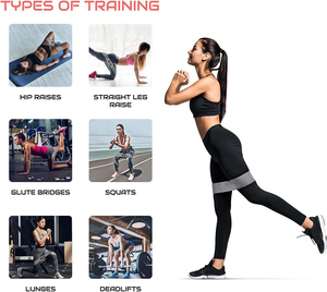 NUEVO Logotipo personalizado Sublimación Impreso Yoga Gimnasio Ejercicio fitness Piernas Glúteos bandas de botín Tela de cadera bandas de resistencia personalizadas - Product Image 6