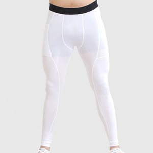 White Color <b>Low</b> MOQ <b>Legging</b> for Men High Quality Compression Fitness Tight Men <b>Legging</b> Gym Wear Men <b>Legging</b> Made in Pakistan - Product Image 1