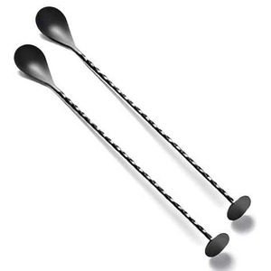 ช้อนคนค็อกเทลสแตนเลสสตีลที่กวนแบบด้ามจับยาวช้อนสำหรับดื่มกาแฟและเครื่องดื่ม - Product Image 1