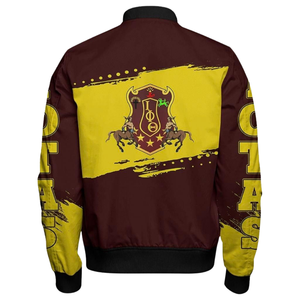 Chaqueta Satinada Brillante Iota Phi Theta 1963, Chaqueta Universitaria de Fraternidad, Chaqueta Bomber Universitaria Griega Bordada - Product Image 2