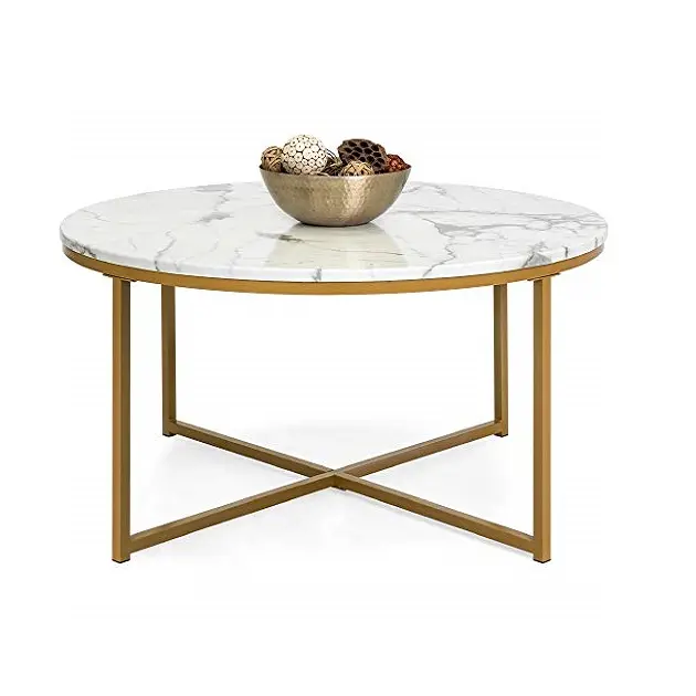 Винтажный стиль, античный позолоченный металлический журнальный столик, домашняя декоративная мебель для гостиной, центральный стол, экспортер из Индии