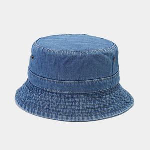 High Quality Custom Bucket <b>Hats</b> Acid Wash Style Solid Embroidery Button Ripped Travel Party Lightweight Breathable 100% Cotton - Product Image 2