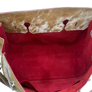 Bolso Tote de Cuero Genuino Blanco de Primera Calidad para Mujer, Forro de Gamuza Roja, Cierre con Candado, Uso Diario en Todas las Estaciones, Venta al Por Mayor - Product Image 4